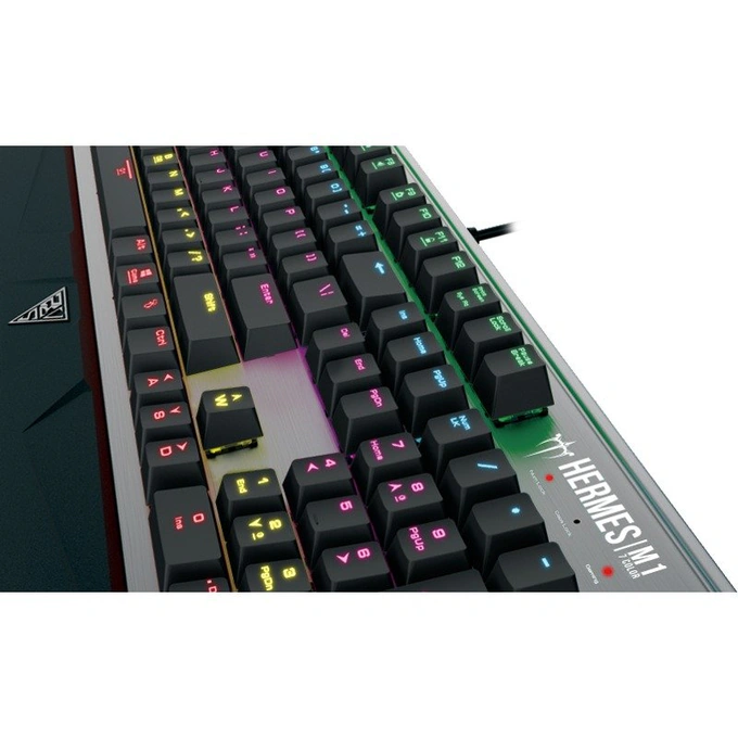 HERMES Tastatura mecanică de gaming Gamdias Hermes M1 RGB (HERMES-M1-BN) - IT-Fashion.ro