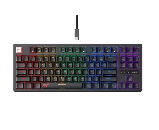 Tastatura mecanică de gaming HAVIT KB892L RGB cu fir USB – performanță și stil - Imagine 1