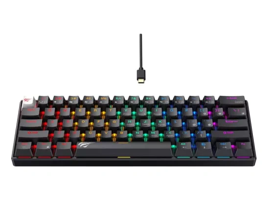 Tastatura mecanică de gaming HAVIT KB903L-BK RGB, USB, Black - Imagine 3