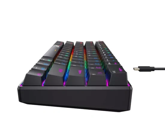 Tastatura mecanică de gaming HAVIT KB903L-BK RGB, USB, Black - Imagine 5