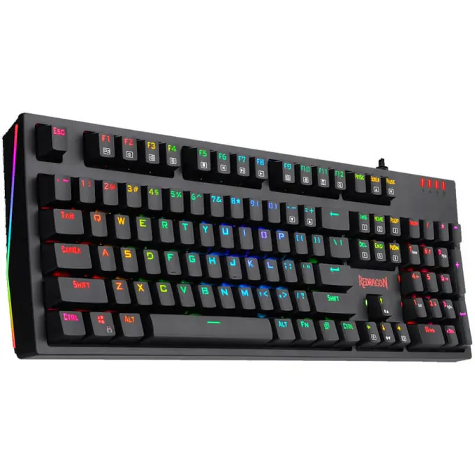 Redragon Tastatură mecanică de gaming Redragon K592RGB-PRO-BK Amsa Pro, RGB, Switch-uri Blue - IT-Fashion.ro