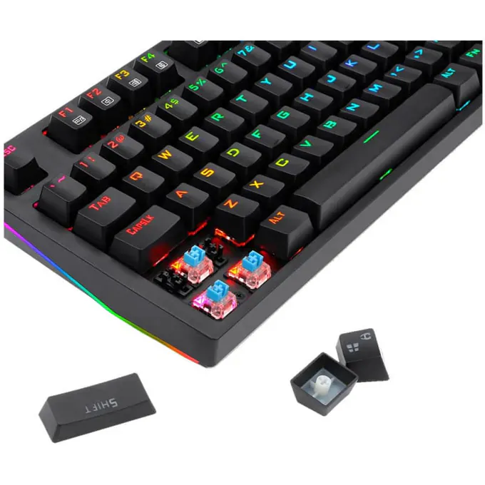 Tastatură mecanică de gaming Redragon K592RGB-PRO-BK Amsa Pro, RGB, Switch-uri Blue - Imagine 3