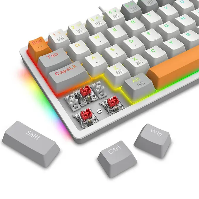 Tastatură mecanică Redragon K642WGO-RGB Akali – compactă, RGB, hot-swappable - Imagine 5