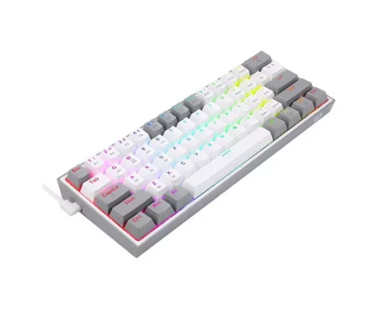 Tastatură mecanică wireless Redragon Fizz Pro K616-RGB-WG_RD, RGB, Red Switch, White-Grey - Imagine 3