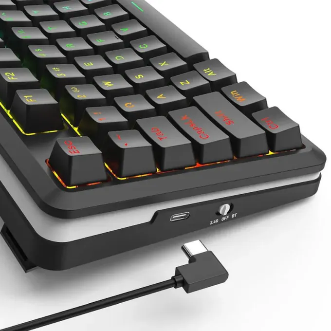 Tastatură mecanică wireless Redragon StormRazor K713RGB-PRO cu iluminare RGB și 3 moduri de conectare - Imagine 4