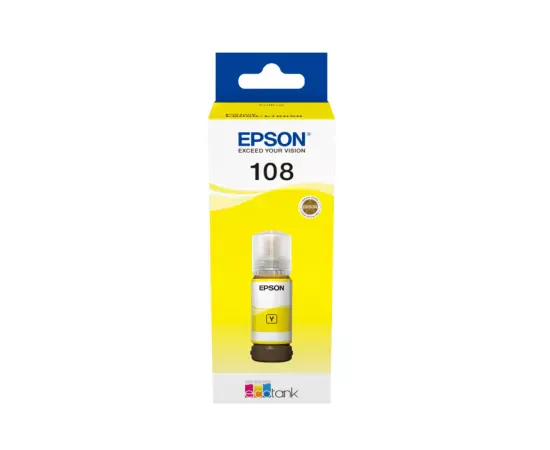 Cerneala EPSON EcoTank 108 C13T09C44A, 70 ml, Yellow - Imagine 1