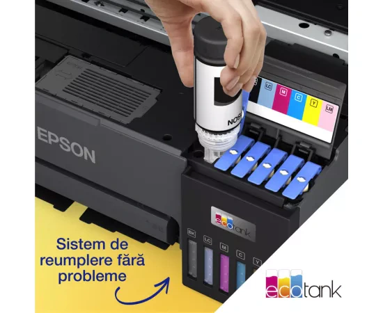 Imprimanta Epson EcoTank L8050 C11CK37402, InkJet CISS, A4, Wireless, Negru - Imagine 8