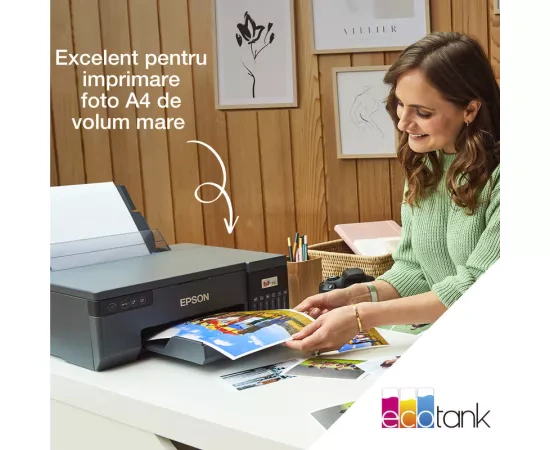 Imprimanta Epson EcoTank L8050 C11CK37402, InkJet CISS, A4, Wireless, Negru - Imagine 9