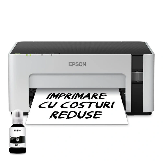 Imprimanta Epson EcoTank M1120 C11CG96403, A4, Wi-Fi, Alb/Negru - Imagine 1