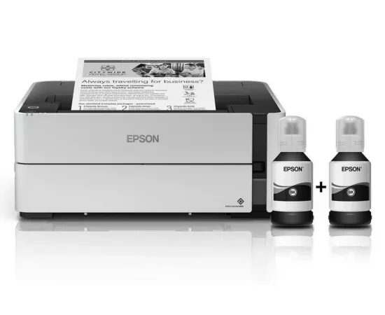 Imprimanta Inkjet EPSON EcoTank M1170, Monocrom cu Wi-Fi și Duplex, Alb/Negru - Imagine 1