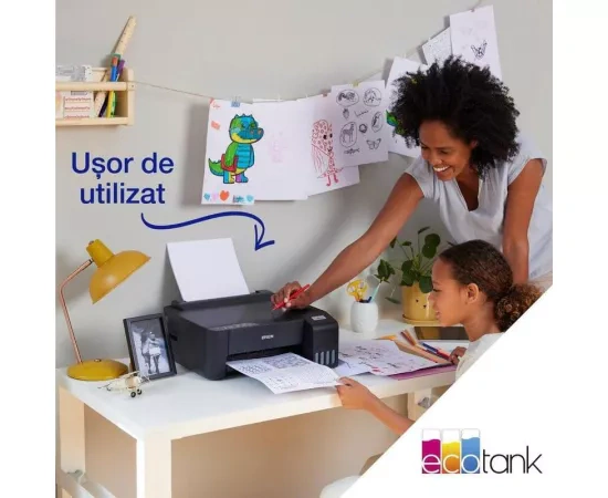 Imprimanta Inkjet EPSON EcoTank M1170, Monocrom cu Wi-Fi și Duplex, Alb/Negru - Imagine 4