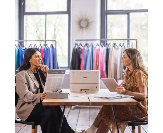 Imprimanta Laser BROTHER HL-L5210DN, Monocrom, A4, Duplex, USB/LAN, Tava coli: 250 coli, Grey-Black - Imagine 5