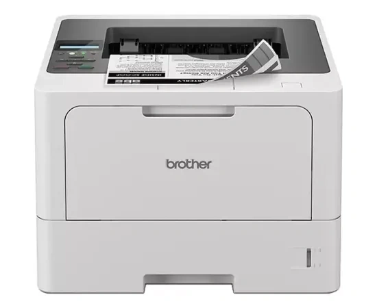 Imprimanta Laser BROTHER HL-L5210DW, Monocrom, A4, Duplex, USB/LAN/Wi-Fi, Tava coli: 250 coli, White-Black - Imagine 1