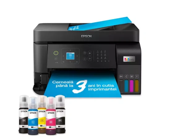 Multifunctional inkjet color CISS Epson EcoTank L5590 C11CK57403, Negru - Imagine 1