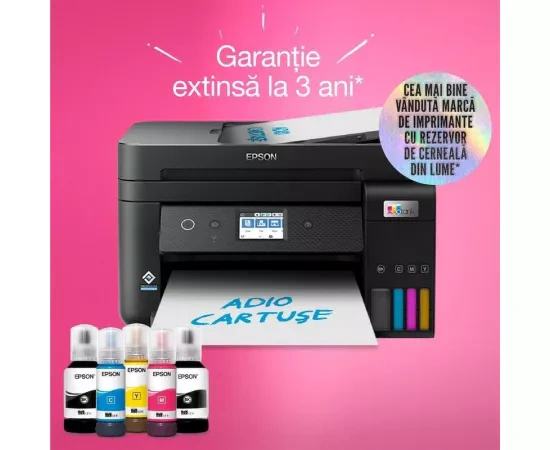 Multifunctional inkjet Color CISS Epson EcoTank L6290C11CJ60404, A4, Wireless, ADF, Fax, Negru - Imagine 7