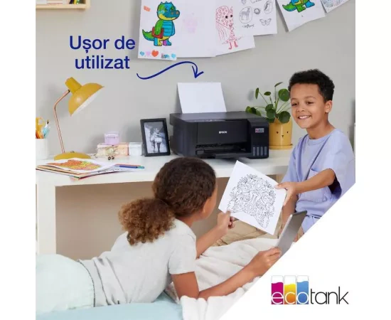 Multifunctional inkjet Color CISS Epson EcoTank L6290C11CJ60404, A4, Wireless, ADF, Fax, Negru - Imagine 9