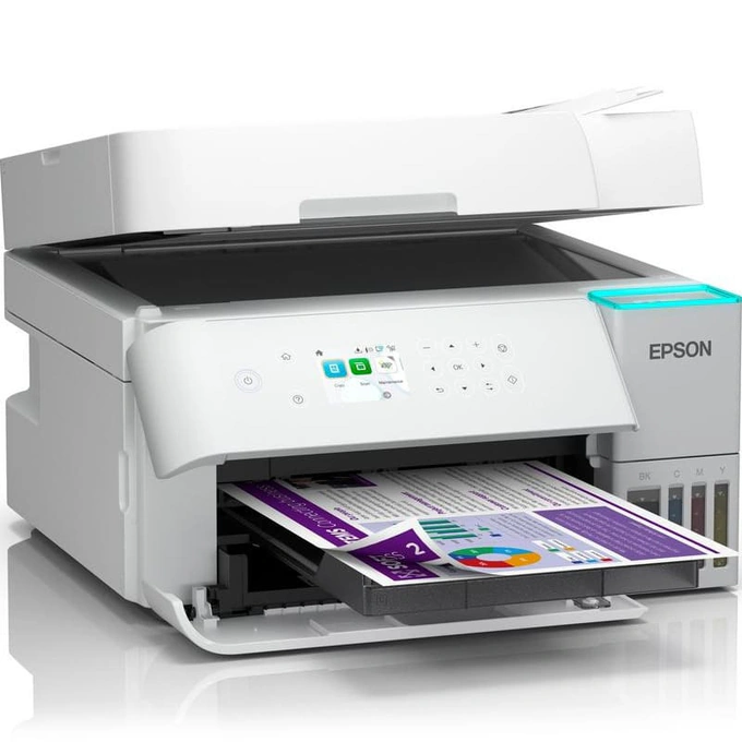 Multifunctional inkjet color CISS Epson EcoTank L6376 C11CL43404, A4, ADF, Duplex, Wi-Fi, Alb - Imagine 3