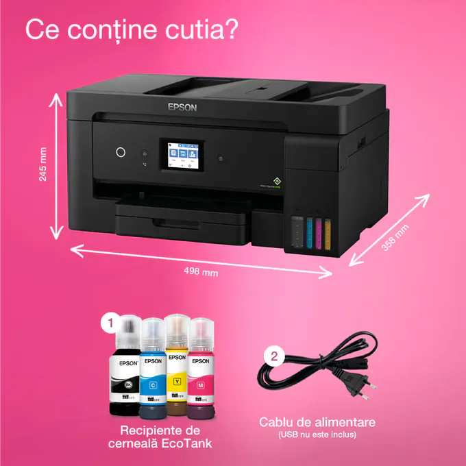 Multifuncțional Inkjet Color EPSON EcoTank L14150 A3 Wi‑Fi All‑in‑One - Imagine 4