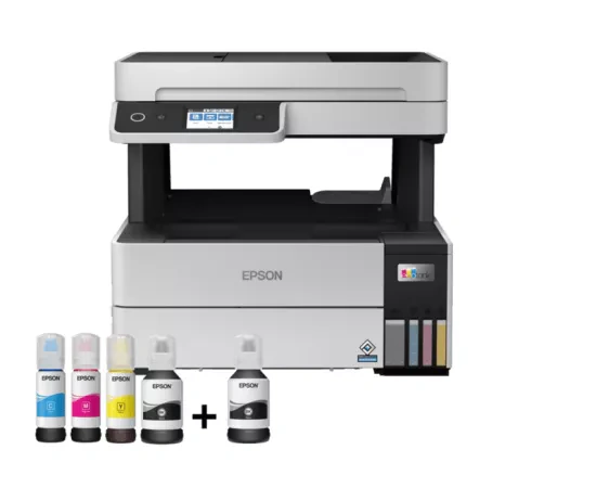 Multifuncțional InkJet color EPSON EcoTank L6490 C11CJ88403, A4, ADF, Fax, Wi-Fi, LAN, USB, Alb/Negru - Imagine 1