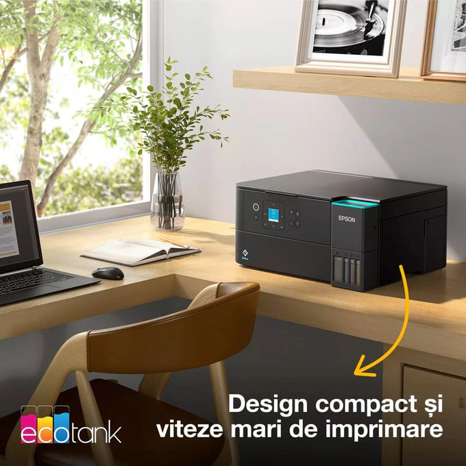 Multifunctionala Epson EcoTank L4360 C11CL41408, InkJet CISS, Color, A4, Duplex, Wi-Fi. Negru - Imagine 7