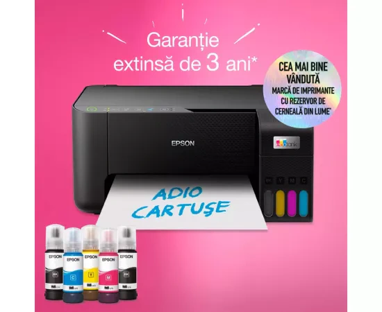Multifunctionala inkjet CISS Epson EcoTank L3270 C11CJ67434, A4, Color, USB, Wireless, Negru - Imagine 5