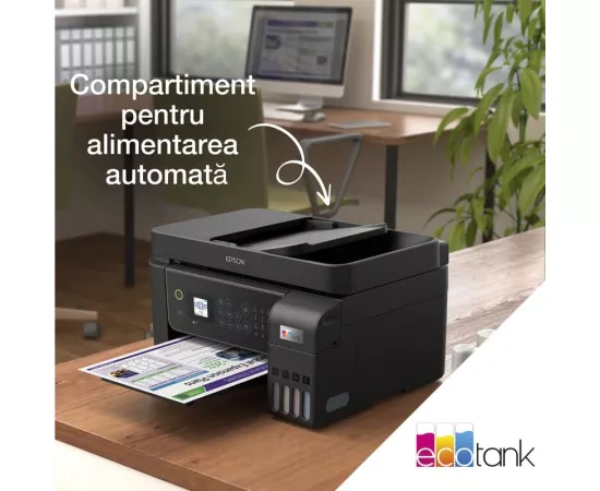 Multifuncționala Inkjet Epson EcoTank L5310C11CJ65412,  CISS, Color, A4, LAN, USB și Wi-Fi, Negru - Imagine 8