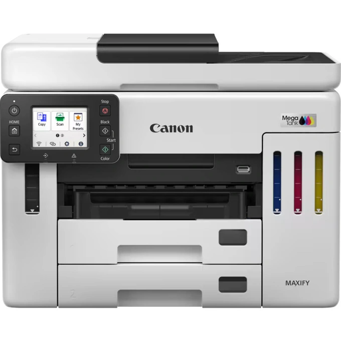 Canon Multifuncțională Jet CANON MAXIFY GX7140, InkJet CISS, Color, A4, Duplex, Retea, Wi-Fi, Fax, Alb - IT-Fashion.ro