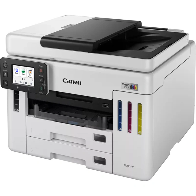 Multifuncțională Jet CANON MAXIFY GX7140, InkJet CISS, Color, A4, Duplex, Retea, Wi-Fi, Fax, Alb - Imagine 3