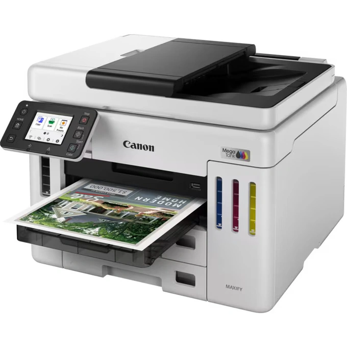 Multifuncțională Jet CANON MAXIFY GX7140, InkJet CISS, Color, A4, Duplex, Retea, Wi-Fi, Fax, Alb - Imagine 5