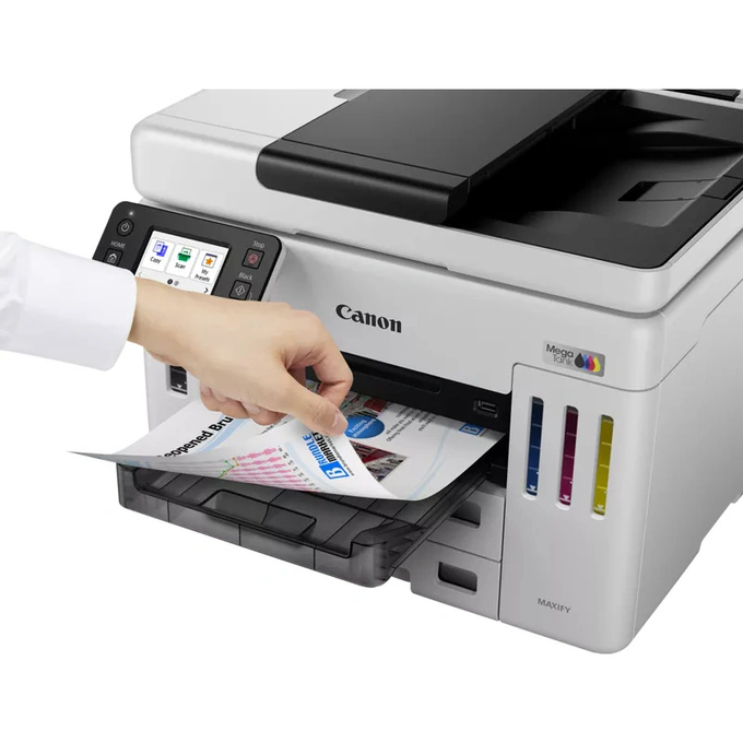 Multifuncțională Jet CANON MAXIFY GX7140, InkJet CISS, Color, A4, Duplex, Retea, Wi-Fi, Fax, Alb - Imagine 6