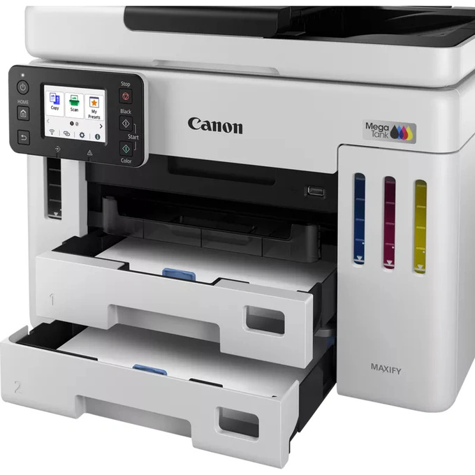 Multifuncțională Jet CANON MAXIFY GX7140, InkJet CISS, Color, A4, Duplex, Retea, Wi-Fi, Fax, Alb - Imagine 7