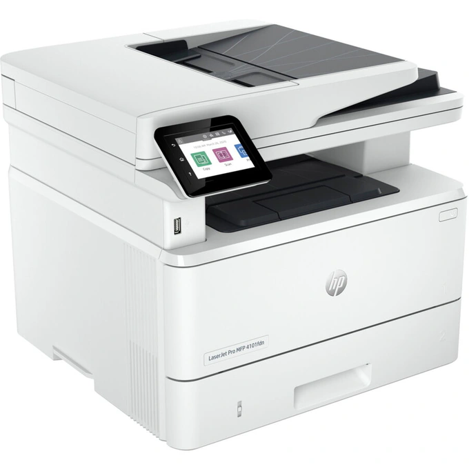 Multifunctional Laser HP LaserJet Pro MFP 4102fdn, Monocrom, A4, Duplex, USB/LAN, Tava coli: 250 coli, White-Black - Imagine 2