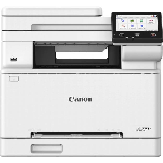 Canon Multifuncțională laser Canon i-SENSYS MF664Cdw, Color, Format A4, Duplex, Retea, Wi-Fi, Alb - IT-Fashion.ro