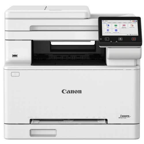 Multifuncțională laser CANON i-SENSYS MF667Cdw, Color, Format A4, Duplex, Retea, Wi-Fi, Fax, Alb - Imagine 1