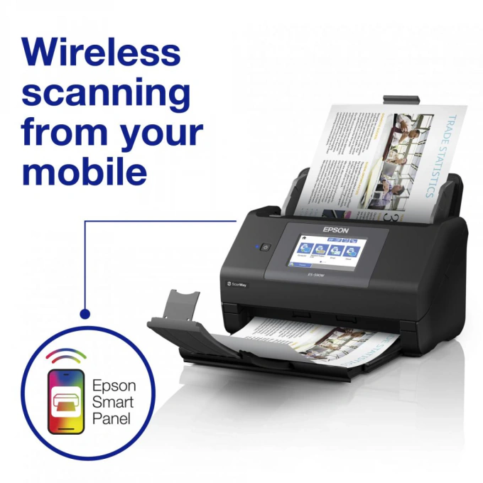 Scanner EPSON WorkForce ES-590W, A4, Duplex - Imagine 4