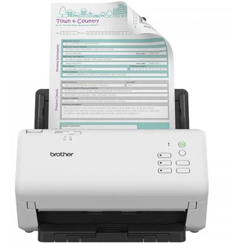 Scanner profesional Brother ADS4300NTF1, A4, duplex, USB 3.0, Wi-Fi - Imagine 1