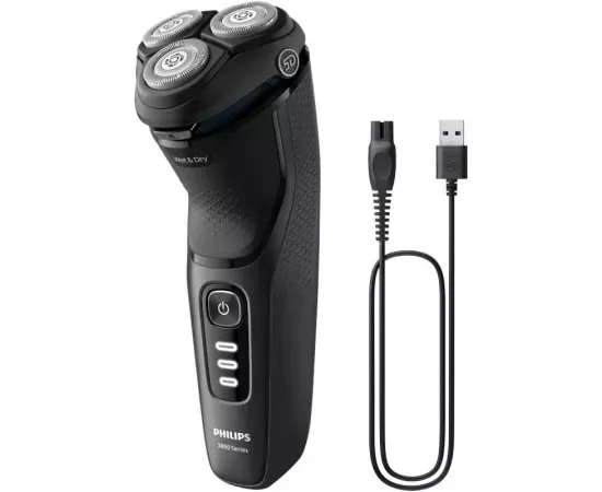 Aparat de ras PHILIPS Seria 3000 S3244/12, 60 de minute, Negru - Imagine 3