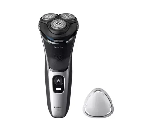 Aparat de ras rotativ electric Seria 3000 PHILIPS S3143/00, 60 minute, Negru/Gri - Imagine 1
