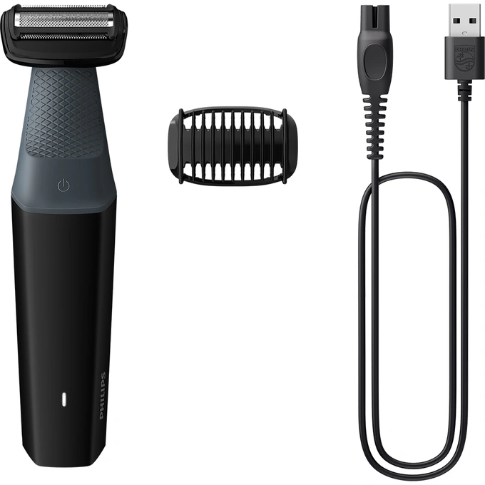 Aparat de tuns corporal PHILIPS BG3017/01, acumulator, 50 min autonomie, Wet&Dry, Black - Imagine 3