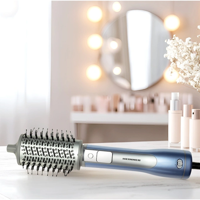 HEINNER Perie cu are cald HEINNER HAB-R12DC-BL2, 1200 W, 2 trepte de temperatura, 2 trepte de viteza, Gri/Albastru - IT-Fashion.ro