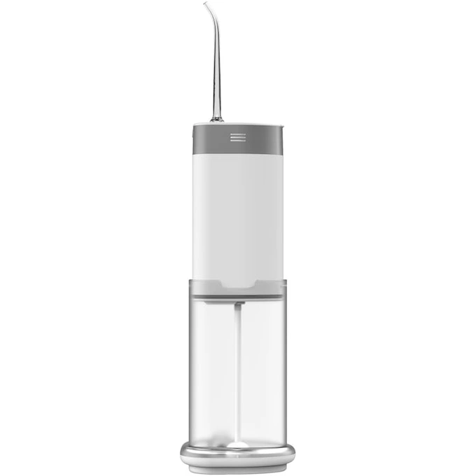 Irigator bucal AENO ADI0002, 5 moduri de curatare, Portabil, Functie memorie, 100 zile autonomie, Rezervor 200 ml, Baterie 2500 mAh, 3 duze incluse, indicator LED, Alb - Imagine 4