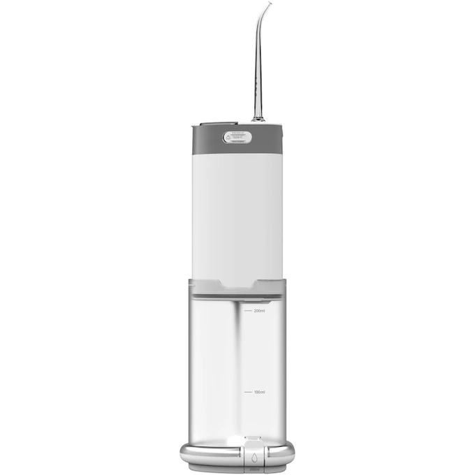 Irigator bucal AENO ADI0002, 5 moduri de curatare, Portabil, Functie memorie, 100 zile autonomie, Rezervor 200 ml, Baterie 2500 mAh, 3 duze incluse, indicator LED, Alb - Imagine 5