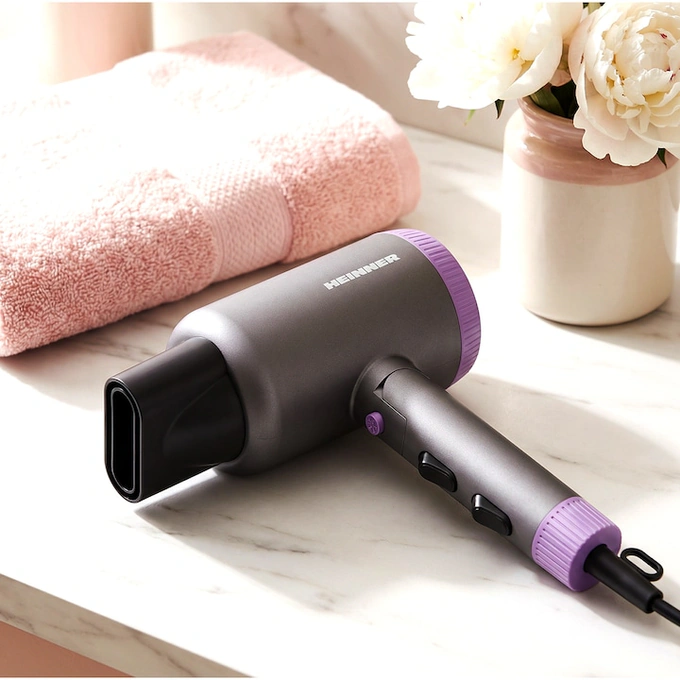 Uscator de par HEINNER HHD-R20DC-GYV, 2000 W, 3 trepte de temperatura, 2 trepte de viteza, Gri/Mov - Imagine 6