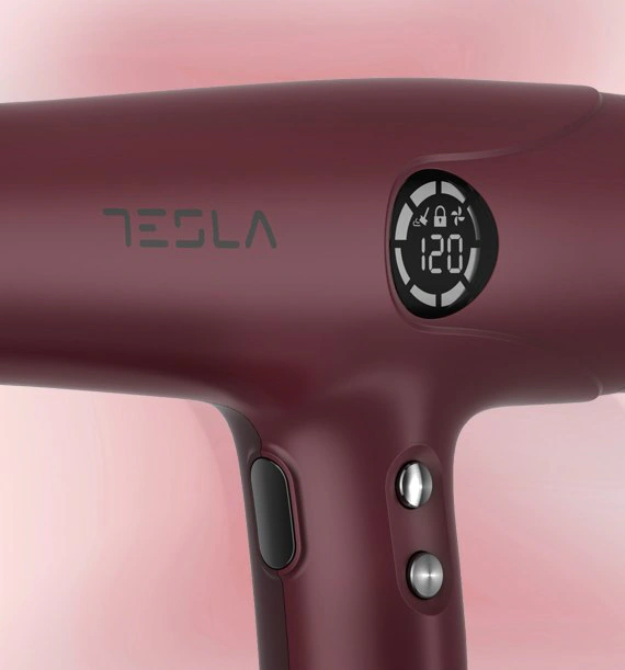 Uscator de par TESLA DRH500BBD, 2200 W, 4 trepte de viteza si temperatura, Ionizare, Burgundy - Imagine 4