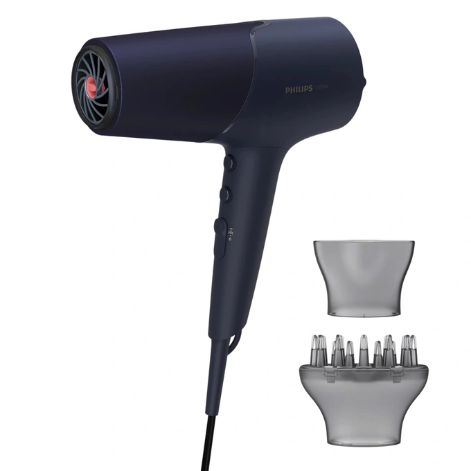 Usctor de par PHILIPS Seria 5000 BHD510/00, 3 nivele de temperatura, 2 trepte de viteza, 2300 W, Albastru - Imagine 1