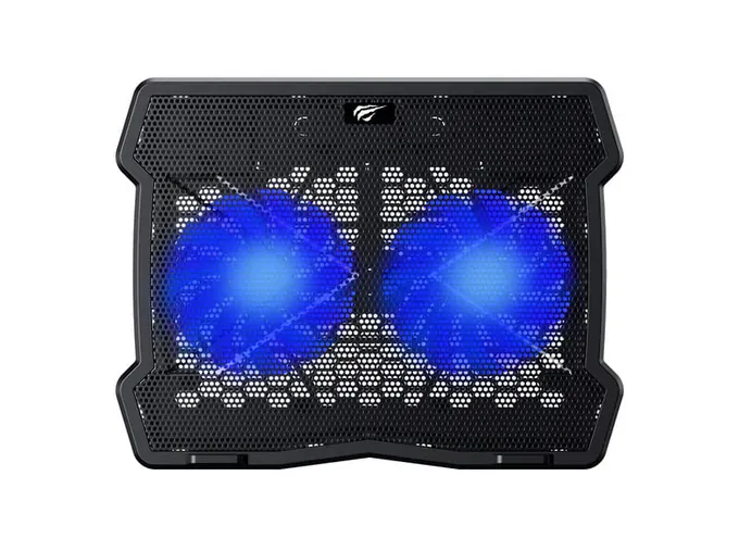 Cooler laptop HAVIT F2075, 15.6", 2 ventilatoare, Black - Imagine 1