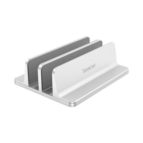 Stand vertical laptop SPACER SPS-Vertical, Silver - Imagine 1