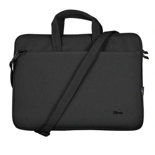 Geanta laptop TRUST Bologna Bag ECO Slim TR-24447, 16", Black - Imagine 1