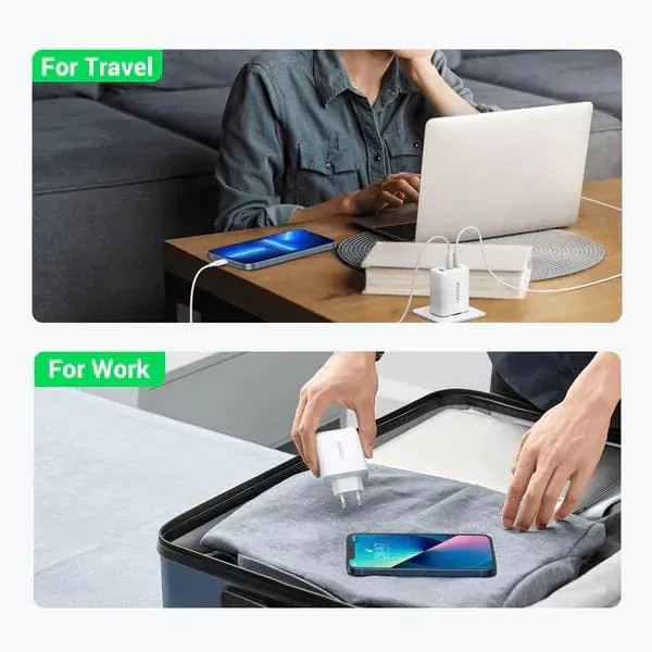 Încărcător rețea Ugreen CD275 65W White cu tehnologie GaN - Imagine 3