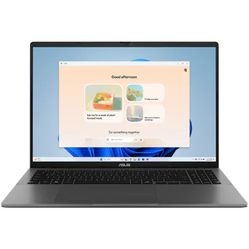 Laptop ASUS Vivobook S16 Silver M3607HA-RP007, 16", AMD® Ryzen™ 7 260, 16GB RAM, SSD 1TB, AMD Radeon 780M, Fara sistem de operare, Matte Gray - Imagine 1